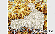 Shaded Relief Map of Zell am See, physical outside