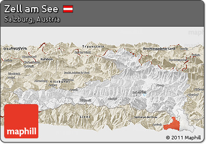 Classic Style Panoramic Map of Zell Am See