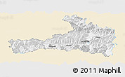 Classic Style Panoramic Map of Zell am See, single color outside