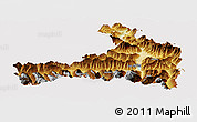 Physical Panoramic Map of Zell am See, cropped outside