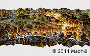Physical Panoramic Map of Zell am See, darken