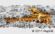 Physical Panoramic Map of Zell am See, lighten, desaturated