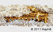 Physical Panoramic Map of Zell am See, lighten