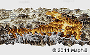 Physical Panoramic Map of Zell am See, semi-desaturated