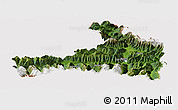 Satellite Panoramic Map of Zell am See, cropped outside
