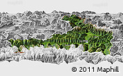 Satellite Panoramic Map of Zell am See, lighten, desaturated