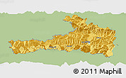 Savanna Style Panoramic Map of Zell am See, single color outside