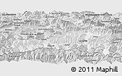 Silver Style Panoramic Map of Zell am See