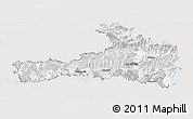 Silver Style Panoramic Map of Zell am See, single color outside
