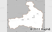 Gray Simple Map of Zell am See, cropped outside