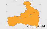 Political Simple Map of Zell am See, cropped outside