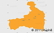 Political Simple Map of Zell am See, single color outside