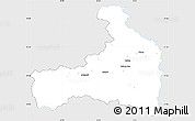 Silver Style Simple Map of Zell am See, single color outside