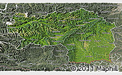 Satellite 3D Map of Steiermark, semi-desaturated