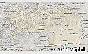 Shaded Relief 3D Map of Steiermark, semi-desaturated