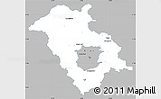 Gray Simple Map of Graz Umgebung, single color outside