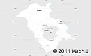 Silver Style Simple Map of Graz Umgebung, single color outside