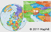 Political Location Map of Graz, highlighted parent region