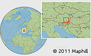 Savanna Style Location Map of Graz