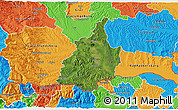 Satellite 3D Map of Leibnitz, political outside