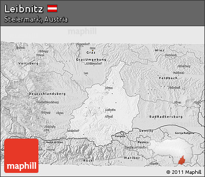 Silver Style 3D Map of Leibnitz