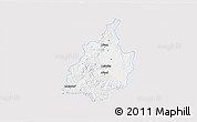 Silver Style 3D Map of Leibnitz, single color outside