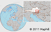 Gray Location Map of Leibnitz, highlighted country