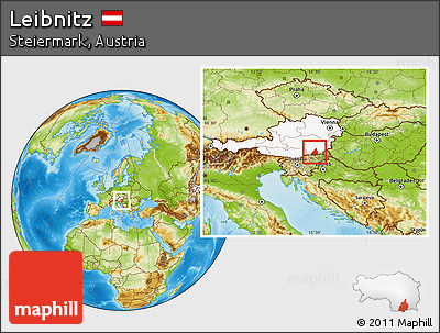 Physical Location Map of Leibnitz, highlighted country