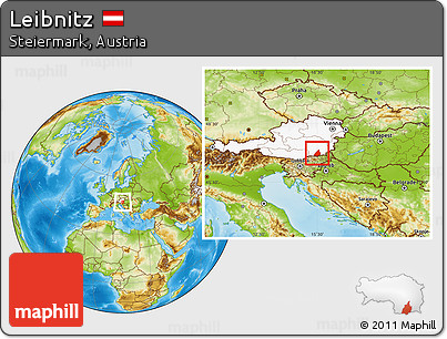 Physical Location Map of Leibnitz, highlighted country