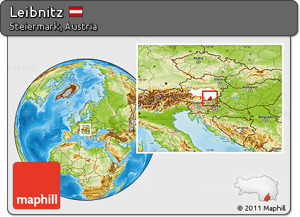 Physical Location Map of Leibnitz, highlighted parent region