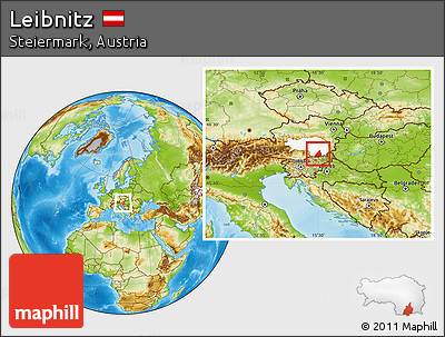 Physical Location Map of Leibnitz, highlighted parent region