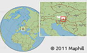 Savanna Style Location Map of Leibnitz, highlighted parent region