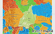 Physical Map of Leibnitz, political outside