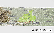 Physical Panoramic Map of Leibnitz, semi-desaturated