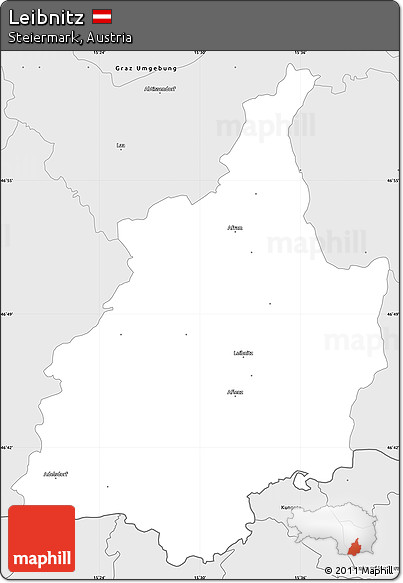 Silver Style Simple Map of Leibnitz
