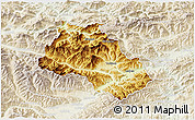 Physical 3D Map of Leoben, lighten