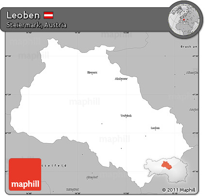 Gray Simple Map of Leoben