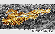 Physical 3D Map of Liezen, darken, desaturated