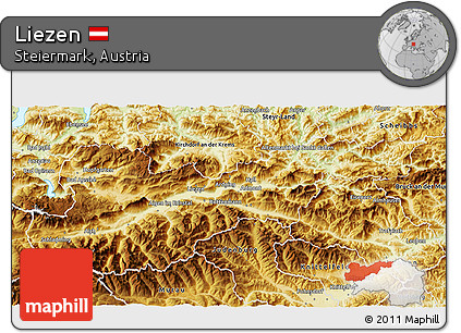 Physical 3D Map of Liezen