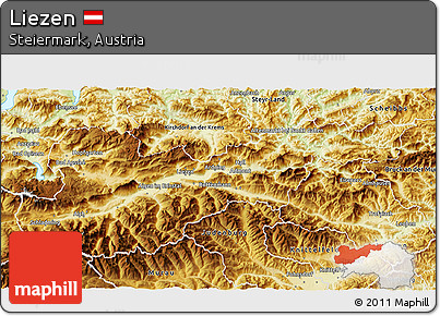 Physical 3D Map of Liezen