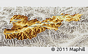 Physical 3D Map of Liezen, lighten, semi-desaturated
