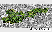 Satellite 3D Map of Liezen, lighten, desaturated