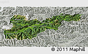 Satellite 3D Map of Liezen, lighten, semi-desaturated
