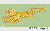Savanna Style 3D Map of Liezen, single color outside
