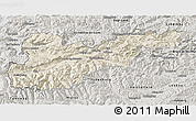 Shaded Relief 3D Map of Liezen, semi-desaturated