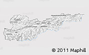 Silver Style 3D Map of Liezen, single color outside