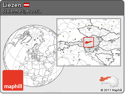 Blank Location Map of Liezen, highlighted country