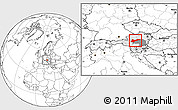 Blank Location Map of Liezen, highlighted country, highlighted parent region, within the entire country
