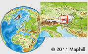 Physical Location Map of Liezen, highlighted country, highlighted parent region