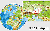 Physical Location Map of Liezen, highlighted country